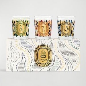 DIPTYQUE Pine, Cotton, & Delice Holiday Candle Gift Set - Limited Edition